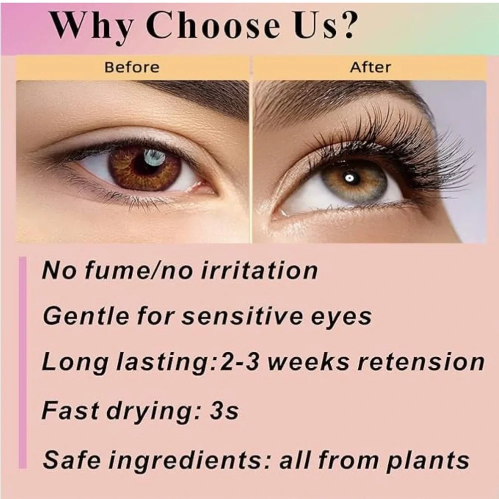 RKISSBEAUTY Waterproof Lash Extension Glue No Fume & No Irritation